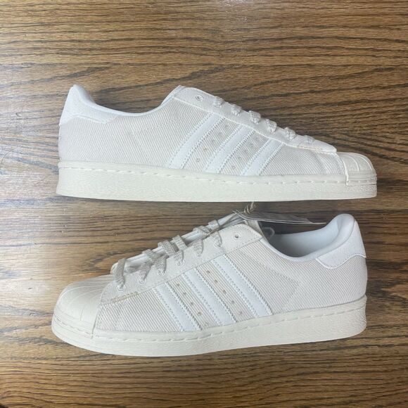 adidas Superstar 82 Non Dyed Beige Tan Men\'s Sizes Athletic Shoes White NEW